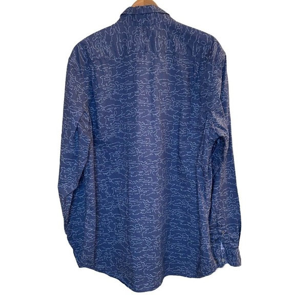 Banana Republic Slim Fit XL Water Pattern Men’s Button Down Shirt - Picture 6 of 8